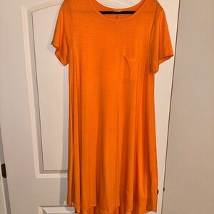LuLaRoe Orange Dress - Large